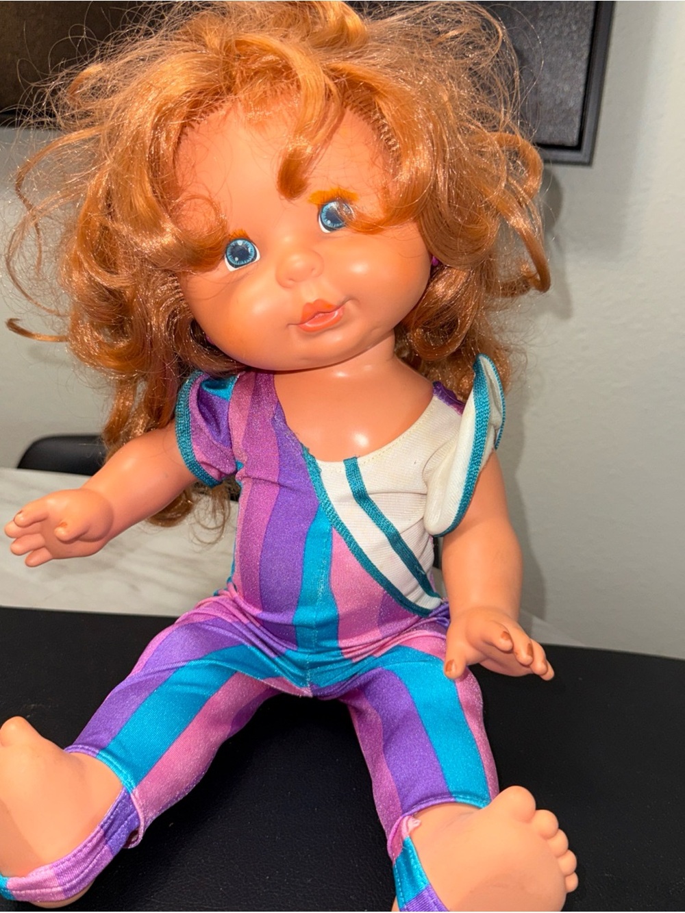 Vintage red hair gymnastics doll